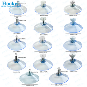 Ventouse filetée robuste en PVC avec vis de rechange pour table en verre / Ventouses M4 M5 M6 de haute qualité - Product Image 1