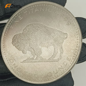 Pure .999 Fine1 Ventas al por mayor 1 Troy Oz Sello 1oz American USA Buffalo Moneda de titanio para el paquete de exhibición del museo con una colección - Product Image 4