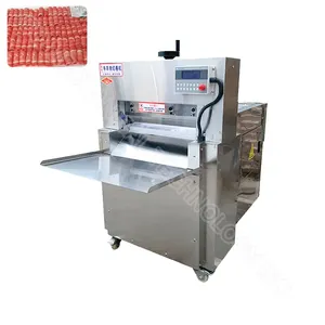 Streaky Pork Commercial Bacon Slicer High Quality Automatic Frozen Meat Slicing Electric Fat Beef Cutting Roll Machine