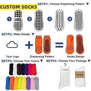 Bông Dành Cho Người Lớn Vớ Thể Thao Không-Trượt Và Thoáng Khí Với Chống Vi Khuẩn Mô Hình Cho Hàng Ngày Yoga Và Trampoline Vớ - Product Image 4