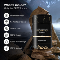Bonbons gélifiés au Shilajit de marque privée, fibres alimentaires, Shilajit pur de l'Himalaya, supplément de santé, gommes au Shilajit