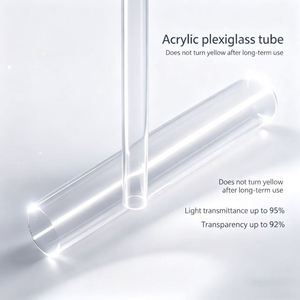 Tubo de Acrílico Transparente de Corte Personalizado, Cilindro de Acrílico Hueco de Alta Resistencia para Cubiertas Antipolvo y Uso en Acuarios - Product Image 3