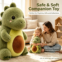 Peluche ultra douce Kawaii dinosaure avocat avec ventre rembourré pour décoration esthétique de chambre, cadeau d'anniversaire