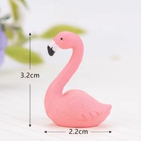 Desktop Tuin Mini Ornamenten Custom Hars Dier Figuren Flamingo Mini Hars Ambachten Cadeau Voor Desktop Tuin Huis Kinderen Cadeau