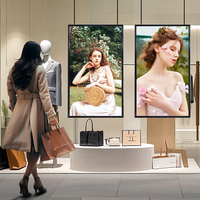 Señalización Digital de Pared de 43, 49, 55 y 65 Pulgadas, Pantalla LCD de Alta Luminosidad (4500nits) para Publicidad en Ventanas