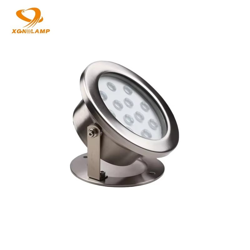 XGNLAMP Stainless Steel LED 24Volt Input 12W IP68 Waterproof Underwater Diving Swimming Pool Light