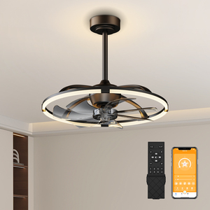 Modern LED <b>Ceiling</b> <b>Fan</b> with light <b>Remote</b> and APP <b>Control</b> Dimmable Light Reversible Dc motorfor Living Room Bedroom - Product Image 1