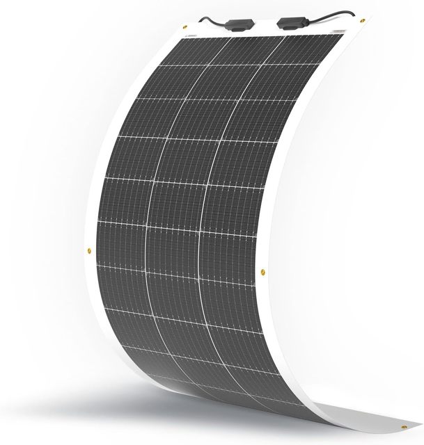 AISmartlink Flexible Solar Panel 100 Watt 12 Volt Monocrystalline Semi-Flexible Bendable Mono Off-Grid Charger