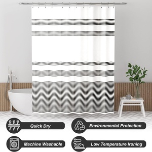 <span class=keywords><strong>Bindi</strong></span> Moderne Pflanzen- und Blumendrucke Einfache Wasserdichte Umweltfreundliche Polyester Waschbare Duschvorhänge für Badezimmer - Product Image 4