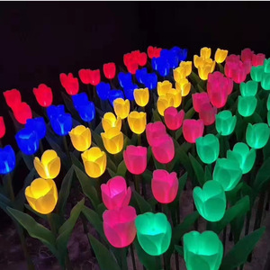 Lampes solaires LED en forme de tulipe et de rose pour jardin, extérieur, étanches IP66, décoratives, pour aménagement paysager, éclairage au sol pour parc et cour - Product Image 3