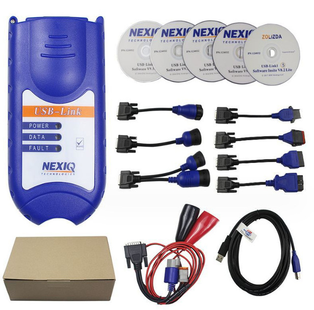 NEXIQ 1 USB Link Diagnosis Interface Adapter OBD2 Scanner Tester Heavy Duty Diesel Truck Fault Diagnostic Instrument Tools