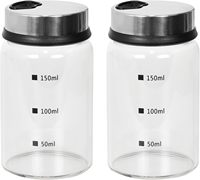 Distributeur de sucre en verre cylindrique, 5,5 pouces, écologique, compatible lave-vaisselle