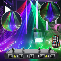 Lumière de scène à cinq têtes, source d'usine, DMX 512, télécommande, spectacle de lumière laser, jeux de lumière DJ pour les événements de concert