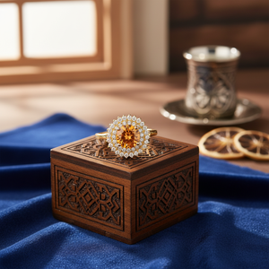 <b>Citrine</b> Dainty Design Turkish <b>Rings</b> Wholesale Handcrafted Trendy 925 Sterling Silver Jewelry - Product Image 3