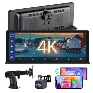 Carplay senza fili portatile Android <span class=keywords><strong>Auto</strong></span> 10.3 pollici Touchscreen <span class=keywords><strong>Auto</strong></span> Monitor <span class=keywords><strong>Bluetooth</strong></span> mani libere chiamata 4K anteriore e posteriore dash Camera - Product Image 1