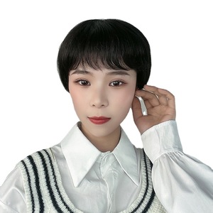 วิกผมสั้นตรงสำหรับ<span class=keywords><strong>ผู้</strong></span>หญิง <span class=keywords><strong>ผม</strong></span>ฟูเป็นธรรมชาติ วิกผมสำหรับคุณแม่วัยกลางคนและผู้<span class=keywords><strong>สูงอายุ</strong></span> ใยสังเคราะห์ คลุมทั้งศีรษะ สามารถดัดและย้อมสีได้ - Product Image 5