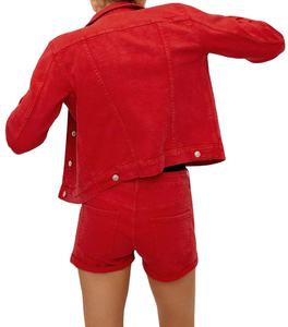 Chaqueta Bomber Vaquera Elástica Regular Unisex Hecha a Medida con Bordado de Rayas, Transpirable y Resistente al Viento, Primavera 2026 - Product Image 5