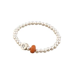 999 Pure <b>Silver</b> Bracelet With Amber <b>Beads</b> Unisex Gift Jewelry - Product Image 5