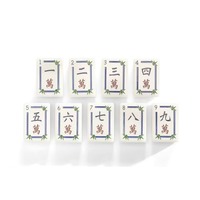 Jeu de tuiles de mahjong américain personnalisées en acrylique givré gravé, tapis de jeu de mahjong sur mesure, jeu de société, cadeau, divertissement