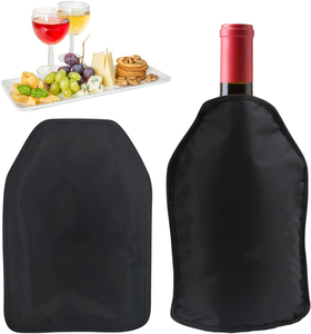 Manchon de refroidisseur de congélateur pliable longue durée pour bouteilles de vin <span class=keywords><strong>Prosecco</strong></span> Champagne bouteilles de bière Gel sacs isothermes inclus - Product Image 1