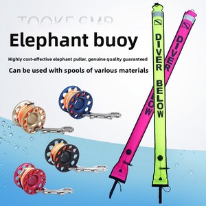Bouée de signalisation de positionnement profond en nylon pour plongée et snorkeling en haute mer, <span class=keywords><strong>gonflable</strong></span> à tirette, avec roue réfléchissante, modèle Elephant Pulling, saisub - Product Image 4