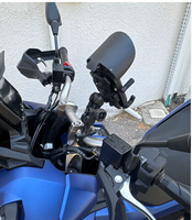 Support de téléphone sans fil pour chargeur de moto, support d'amortissement rapide pour GPS, support de guidon pour téléphone portable