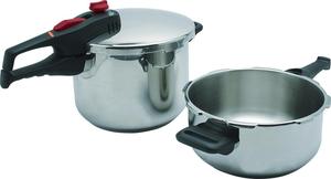 Ensemble de casseroles à pression multifonctionnelles en acier inoxydable de haute qualité avec couvercle en verre - Product Image 2