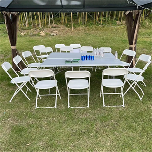 Chaise pliante en résine blanche de haute qualité, portable et pliable pour les événements de mariage, les fêtes de jardin, Wimbledon, vente en gros, matériau PP - Product Image 2
