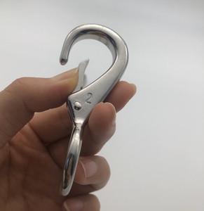 Ventas de fábrica 304/316 Llavero de acero inoxidable Ojo <span class=keywords><strong>fijo</strong></span> Gancho a presión Mosquetón para monederos Cadena para mascotas Correas para perros Bolsas - Product Image 5