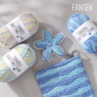 Best-Selling Metallic Play Code Crochet Yarn PolyTextColor High-Traction Dyed Pattern Ring Melange High-Tenacity Yarn Knitting