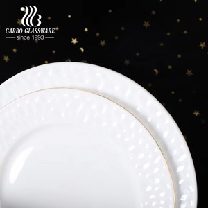 أدوات مائدة من زجاج الأوبال، طبق أو صحن زجاجي مقاوم للحرارة بتصميم بوهيمي منقوش للحفلات - Product Image 2