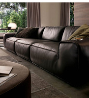 Hochwertige Markenmöbel Echtes Leder Modulares Ecksofa-Set für Villa und Werkstatt Wohnzimmer