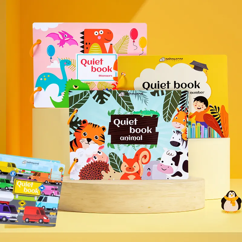 2022 Kedatangan Baru Buku Sibuk Tenang Pendidikan Diy Mainan Pembelajaran Awal Set Dapat Digunakan Kembali Stiker Buku untuk Anak-anak Kegiatan Prasekolah