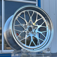 Llantas Forjadas a Medida Multirradio Plateadas Cóncavas Profundas para Competición 4x100 4x108 4x114.3 5x100 5x108 5x112 5x114.3 5x115 5x120