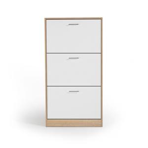 Organizzano il gabinetto di stoccaggio della scarpa la grande capacità della scaffalatura dell'unità per l'entrata di legno di stile del MDF <span class=keywords><strong>scarpiera</strong></span> con 3 porte - Product Image 1