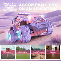 Voiture télécommandée rose 1:16 2,4 GHz tout-terrain SUV camion véhicule de course hors route jouet pour filles