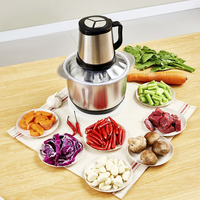 Hachoir à légumes professionnel en acier inoxydable, mini robot culinaire multifonction 2L 3L 5L, machine électrique pour la préparation des aliments