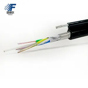Gytc8a/gytc8s cabo de fibra óptica, cabo armadura de fibra óptica para uso externo com 12 24 36 48 72 192 144 288 núcleo