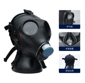 Mặt nạ phòng độc silicon tái sử dụng toàn mặt Haigu HG-700 với kính chống mờ và phần đệm mũi hình chữ V - Product Image 3