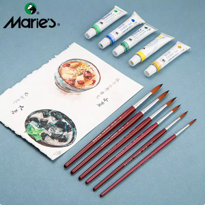 Marie's G1106 Set de pinceaux pour aquarelle Stylo à <span class=keywords><strong>gouache</strong></span> en nylon acrylique pour <span class=keywords><strong>peinture</strong></span> chinoise - Product Image 1