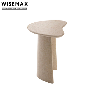 WISEMAX FURNITURE Natural Marble Travertine Stone Coffee <strong>Side</strong> <strong>Table</strong> <strong>Sofas</strong> End Small Corner Marble Tea <strong>Table</strong> Set for Home Cafe - Product Image 3