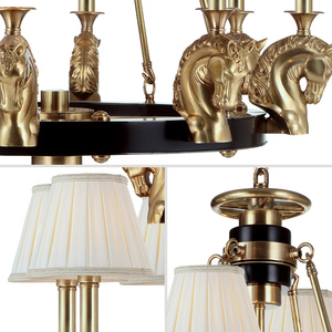 Plafonnier industriel noir en laiton et métal au style Vintage, design moderne, éclairage d'intérieur, luminaire décoratif de plafond, 12 lampes - Product Image 6