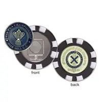 Custom Nieuwe Ontwerp Spuitgieten Bal Marker Golf Coin Poker Chip Metalen Zacht Email Golfbal Marker