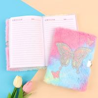 A5 Custom Diary Notebook Set für Kinder Gedruckte Schmetterlinge Papier Cover Journal Plüsch Schul bedarf für Kinder