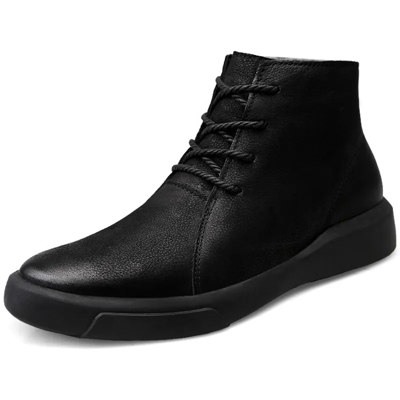 Dropshipping Custom Logo Waterproof Men's Fashion Snow Boots Warm Winter Walking Style Shoes for Men Size 38 44