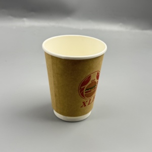 Gobelet à café en papier kraft recyclable, simple ou double paroi, jetable, personnalisable OEM pour le service de café, thé et boissons chaudes - Product Image 2