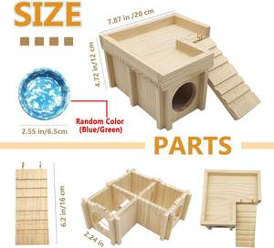 Sıçan Gerbils ve diğer küçük evcil hayvanlar için ayrılabilir gine domuz saklanma küçük hayvanlar kafes aksesuarları - Product Image 6