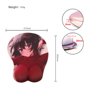 Custom <strong>3D</strong> Anime Printed Silicone <strong>Mouse</strong> <strong>Pad</strong> With Wrist Rest Sexy Ass Big Boobs Ergonomic <strong>Mouse</strong> <strong>Pad</strong> Wholesale - Product Image 6