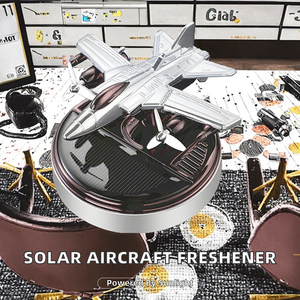 พัดลมน้ำหอมปรับอากาศในรถยนต์ ดีไซน์ทันสมัย รูปทรงเครื่องบิน ใช้พลังงานแสงอาทิตย์ ระบบระเหยธรรมชาติ กำลังขายดี - Product Image 2
