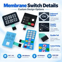 Panneau de commande à membrane personnalisé avec boutons à dôme tactiles, rétroéclairage LED et connecteur FPC pour projets OEM/ODM – Vente directe usine